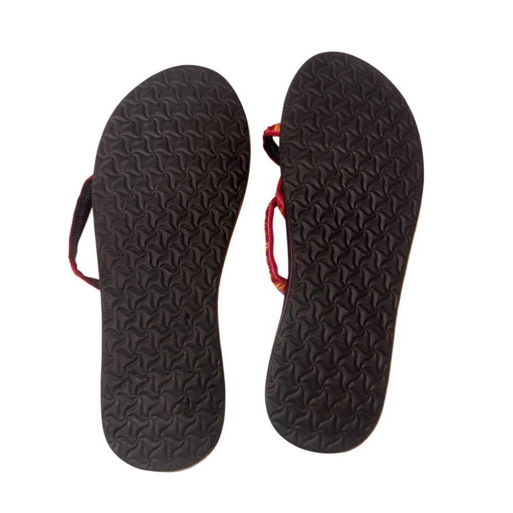 TEVA PINK RED ORANGE flip flops women’s sandals shoes size 10 - Picture 8 of 14